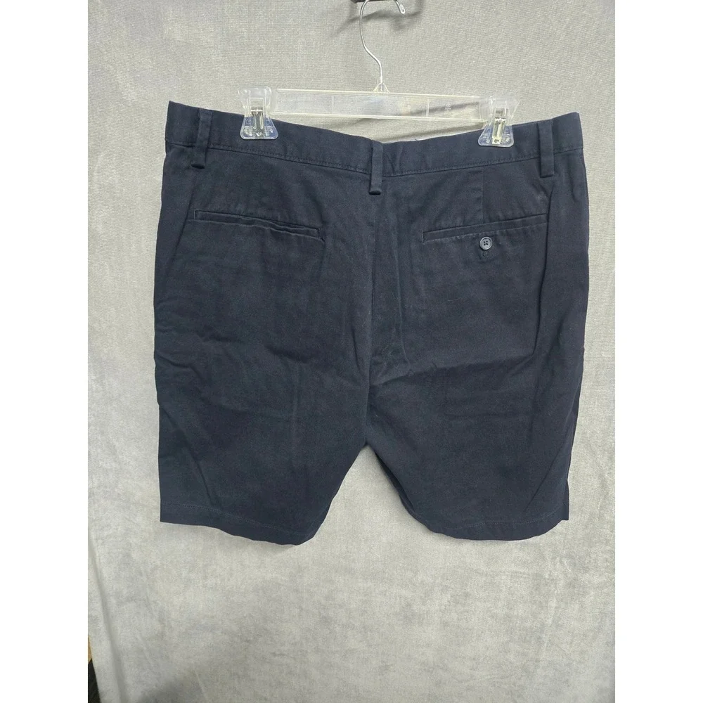 Banana Republic Aiden Short Men 35 Navy Blue Slim Fit Chino Stretch Cotton Short